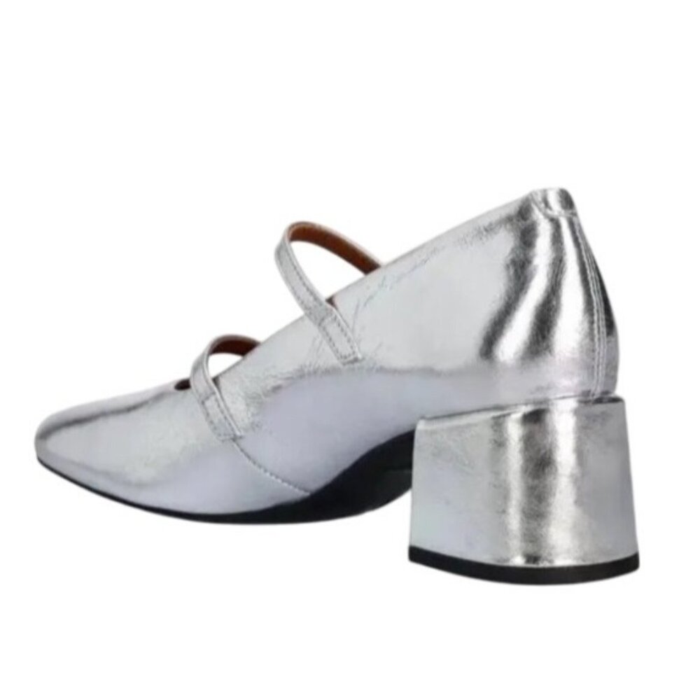 Vagabond Shoemakers Adison Double-Buckle Metallic Leather Pumps Size EU 37, US 6 - Picture 7 of 12